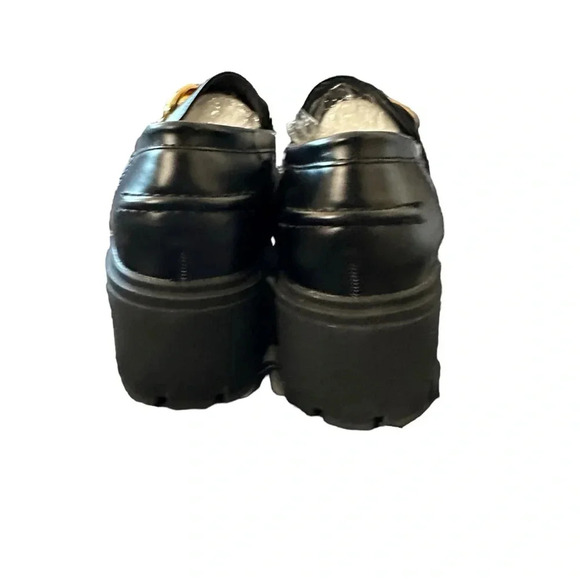 Athlefit women's 7.5 black chunky loafer chain detail, like new - Picture 6 of 6
